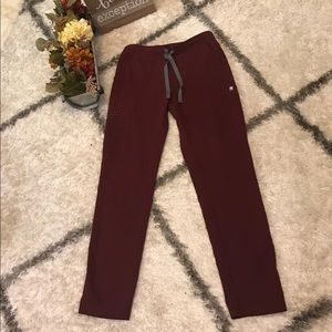 Figs Scrubs Burgundy Yola Pant- XS Regular